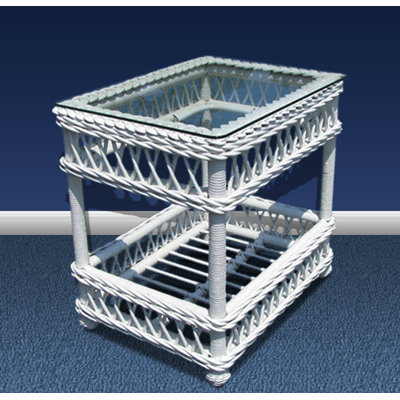 Rosado Glass Top End Table