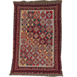 Hand Woven Cotton and Wool Oriental Area Rug