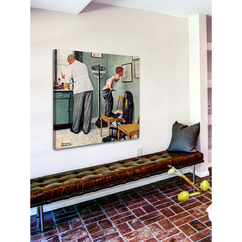 « before the shot » par norman rockwell, impression sur toile tendue, H 18 po x l 18 po