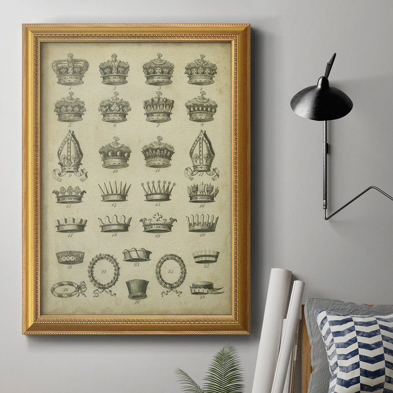 Heraldic Crowns & Coronets IV - Reproduction d'art sur toile encadrée, H 36 po x l 24 po x P 2,5 po