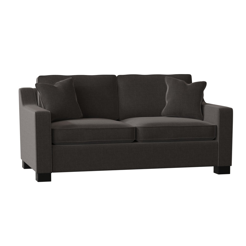Aceyon Upholstered 71'' Sleeper Sofa, Espresso, Entice Graphite