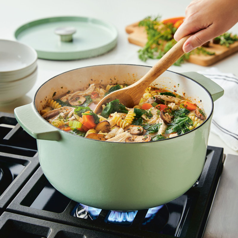 KitchenAid Enameled Cast Iron Dutch Oven, 6-Quart, Pistachio