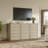 Boho-Rattan 5-Drawer Dresser, 40.5" Tall Bedroom Storage Chest for Small Spaces-765877273-769535303