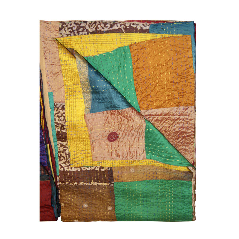 Couverture en soie Kantha