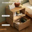 Table d'appoint rotative en chêne massif 18 po H-1715201089