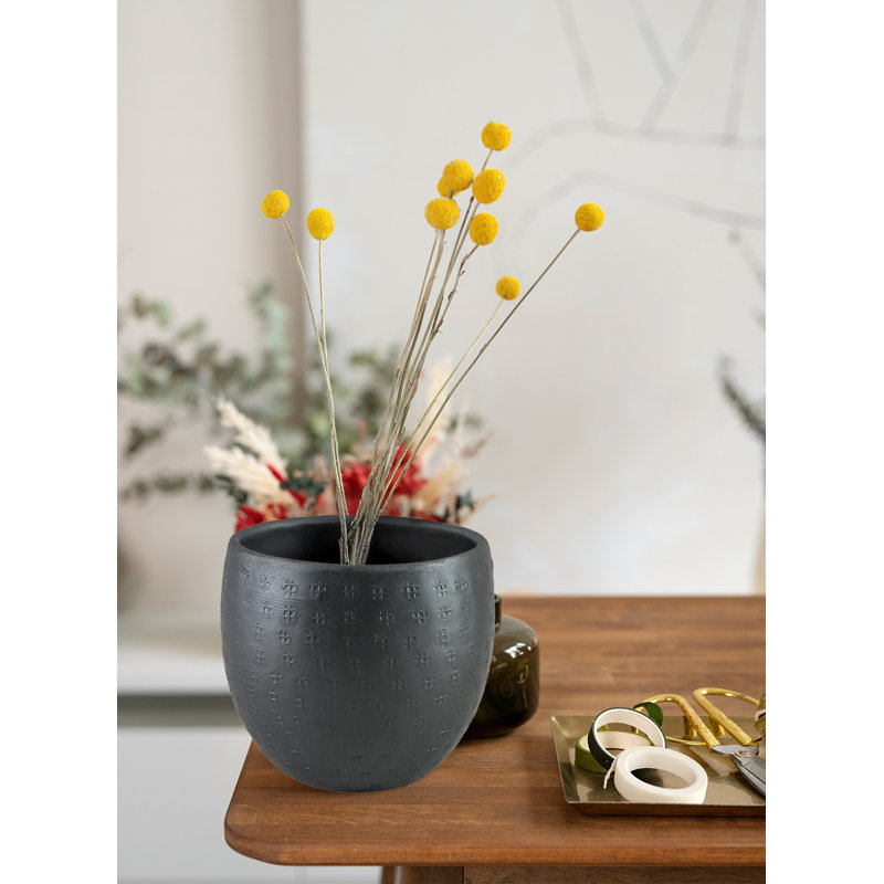  Pot à fleurs en aluminium noir Avira