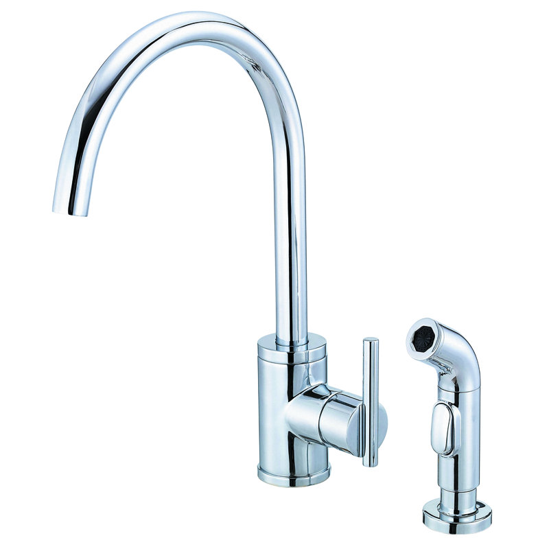 Parma Single Handle Kitchen Faucet with Side Spray, Chrome