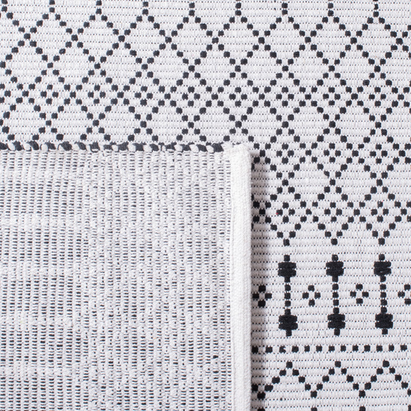 Tapis en coton à tissage plat Terrill, Tapis de couloir 2 pi 3 po x 9 pi