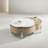 Table basse 64 "entièrement assemblée avec tiroir et base en acier inoxydable 