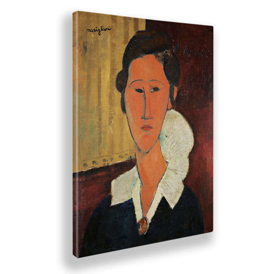 Leinwandbild Portrait of Hanka Zborowska von Amedeo Modigliani