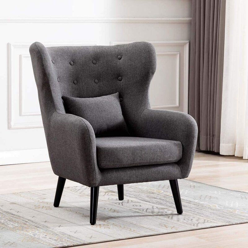 Canora Grey Glennon Upholstered Wingback Chair & Reviews | Wayfair.co.uk