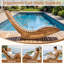 Chaise berçante d'extérieur en acacia Subrena