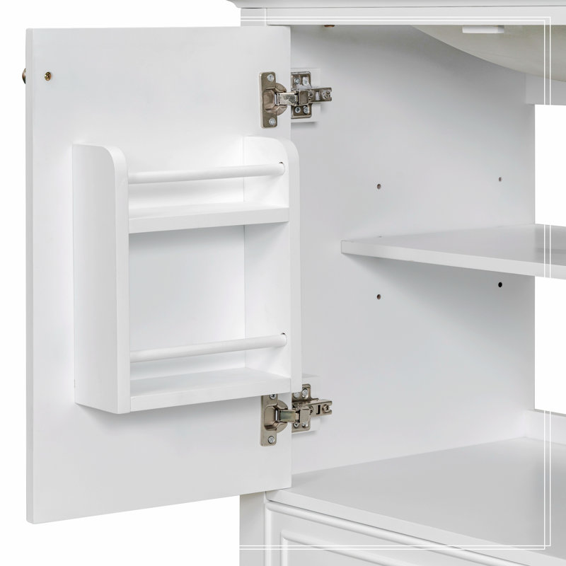 Base de meuble-lavabo simple 29,5 po Lonsdale seulement, Blanc