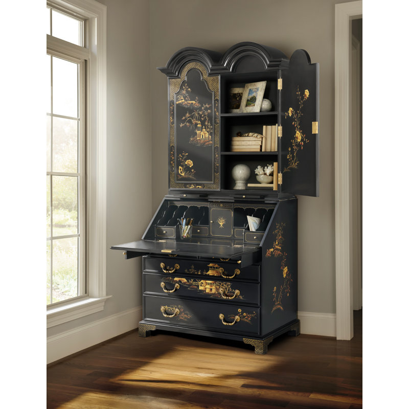 Brushwork Solid Wood Secretary Desk