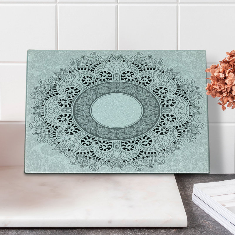 Planche à découper en verre trempé Ambesonne Mandala