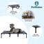 Lit surélevé pour chien PETMAKER 122 x 90 cm - Lit pour chiens de très grande taille, bleu-1947295444-1947295445