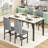 Janece 5 - Piece Dining Set with Velvet Upholstered Dining Chairs-1723959340-1692323360
