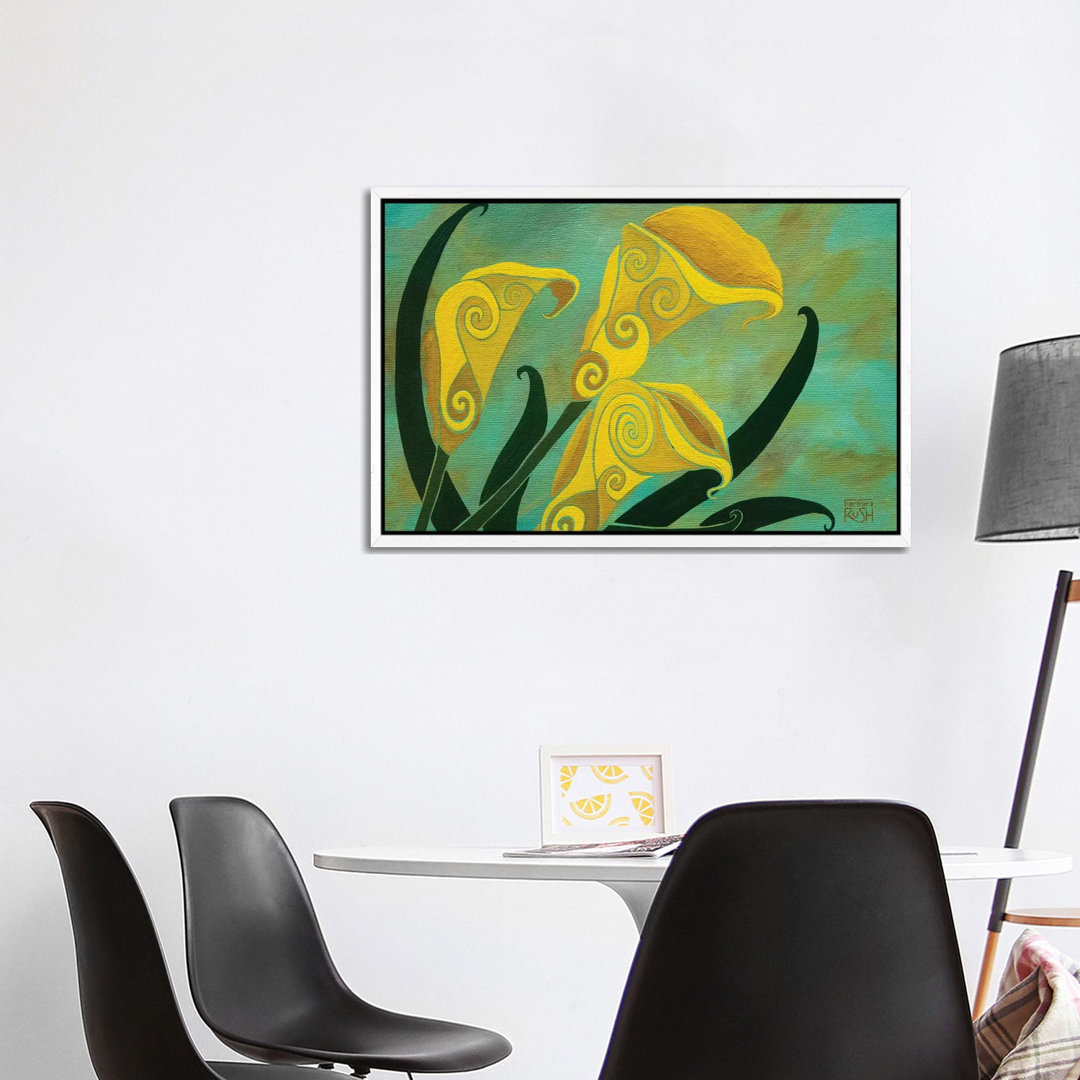 Charming Callas von Barbara Rush - Galerie-verpackte Leinwand Giclée auf Leinwand