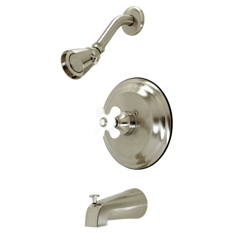 Kingston Brass Single-Handle Pressure Balanced Tub and Shower Faucet, Trim Only, Polished Brass