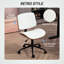 Chaise de bureau réglable en cuir PU, structure en bois, design moderne pour la maison