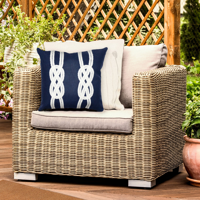 Vision II Outdoor Square Pillow Cover & Insert, Navy