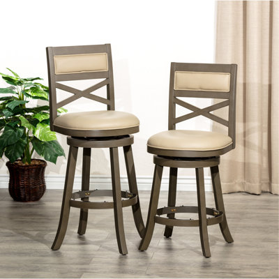 Tabouret polyvalent à dossier en X avec siège moelleux et pieds robustes pour un confort durable