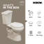 Toilette ronde au sol deux pièces de 21 po de hauteur et siège confortable (siège inclus)