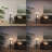 Half Moon Table Lamp with Nightlight feature - 30", Charcoal Gray Wood & Brushed Nickel, 4-Way Rotary switch