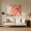 Aquarelle abstraite 1, art mural en métal rose-1968448332