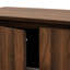 Armoire à chaussures 2 portes Julio en noyer brun et bois fini or, H 45,62 po x l 31,43 po x P 13,28 po