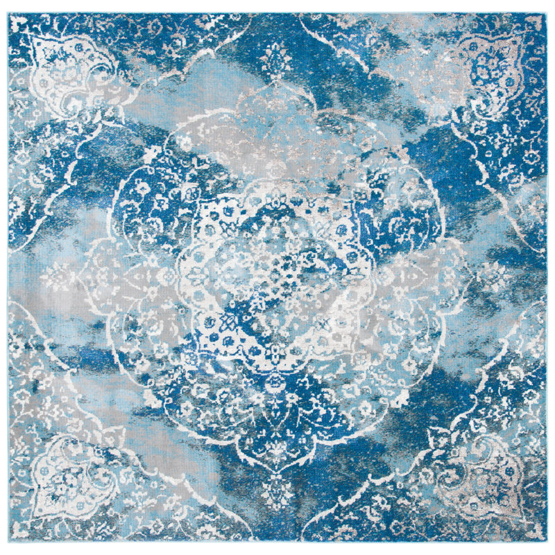 Austine Performance Oriental Rug, Square 6'5"