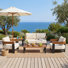 5-Piece Outdoor Patio Sofa Set with Coffee Table & Side Table