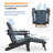 Patio HDPE Folding Adirondack Chair With Hidden Footrests-912763481