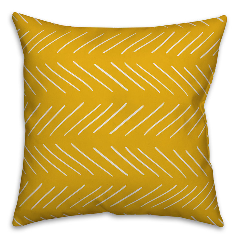  Housse et insert de coussin Modern Modern, 16 po x 1 po, Polyester / bourre en polyester, Blanc