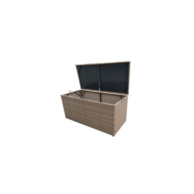 Dakota Fields Ojas 58 cm W Water Resistant Wicker Deck Box in Brown