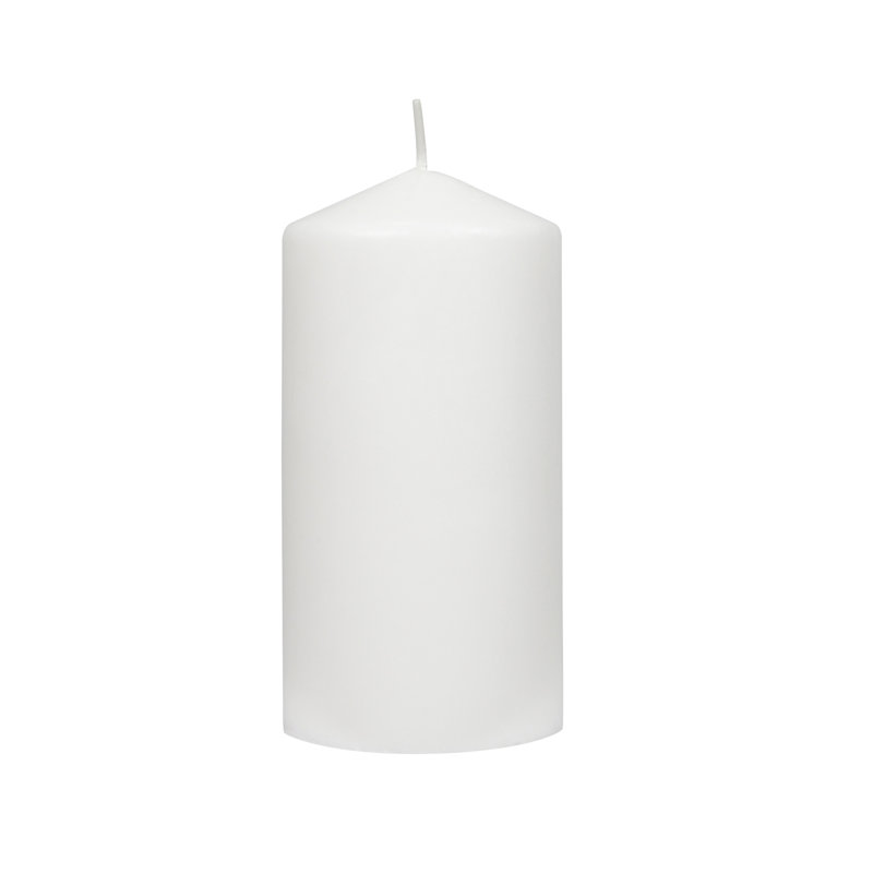 Ensemble de 3 bougies colonne non parfumées 3 pièces, Blanc, H 6 po x l 3 po x P 3 po
