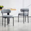 Ensemble de chaises de salle à manger avec pieds en acier, gris-1352869980
