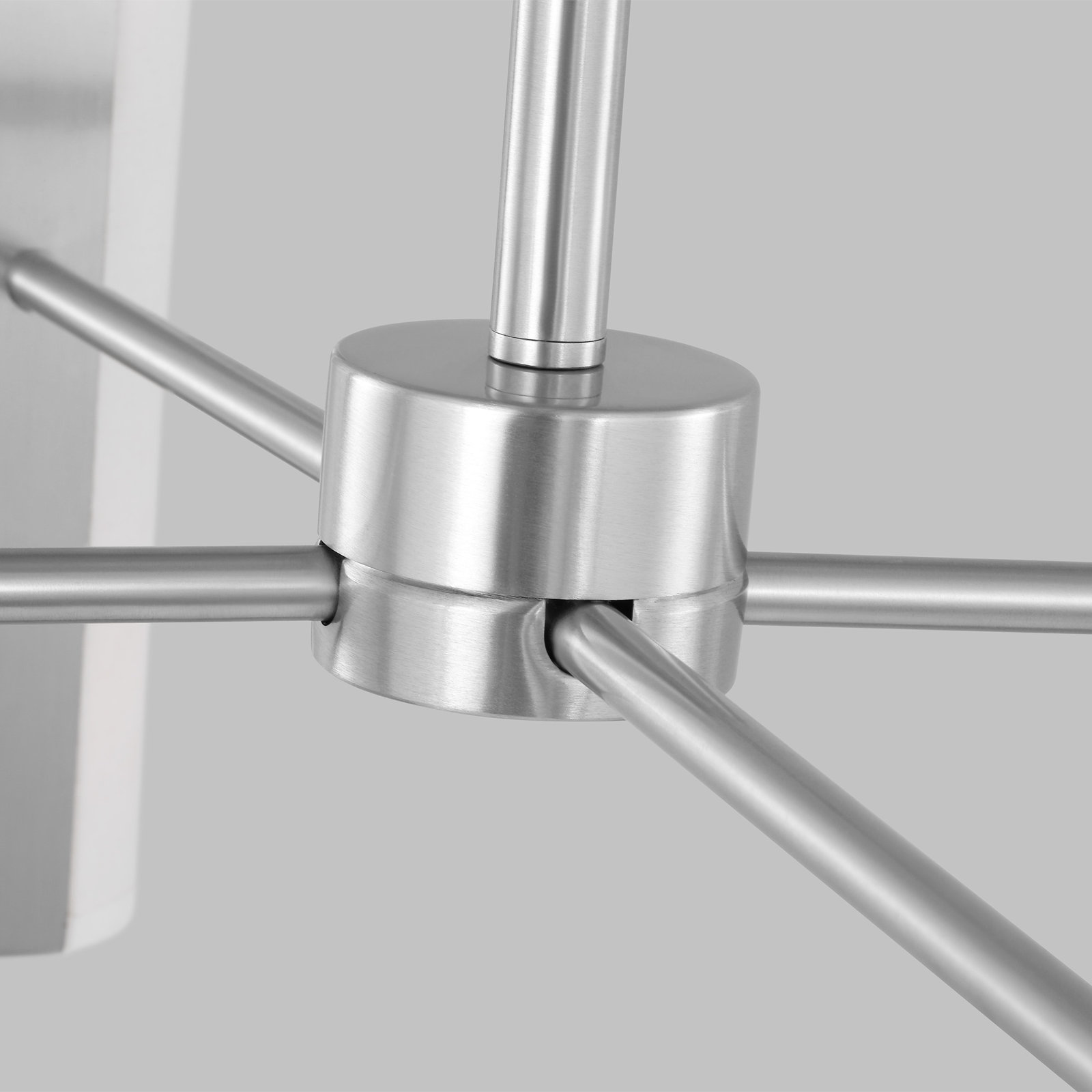Capalino 8-Light Chandelier, Brushed Steel, 19.625" H x 30" W x 30" D