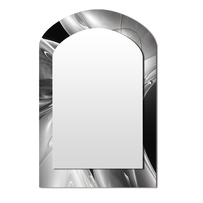 Miroir mural gris et noir, 43 po x 33 po