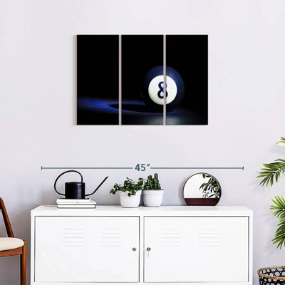 «8 Ball», 3 pièces sur toile