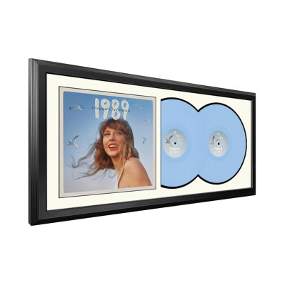 Taylor Swift "1989" (Taylor's Version) Framed Double Record with Black Mat- Crystal Skies Blue Vinyl