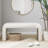 Boucle Waterfall Bench Cream 42"W
