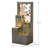 Metal Water Fountain with Bird Design and LED Lights - Outdoor