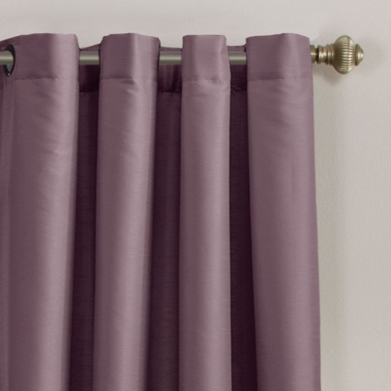 Paire de rideaux semi-transparents avec œillets Lush Decor Prima (ensemble de 2), gris, L 54 po x L 95 po