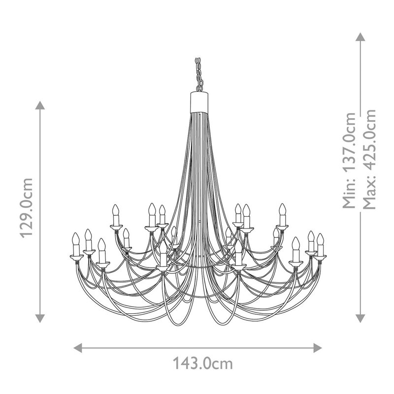 Bouvard 18 - Light Candle Style Chandelier