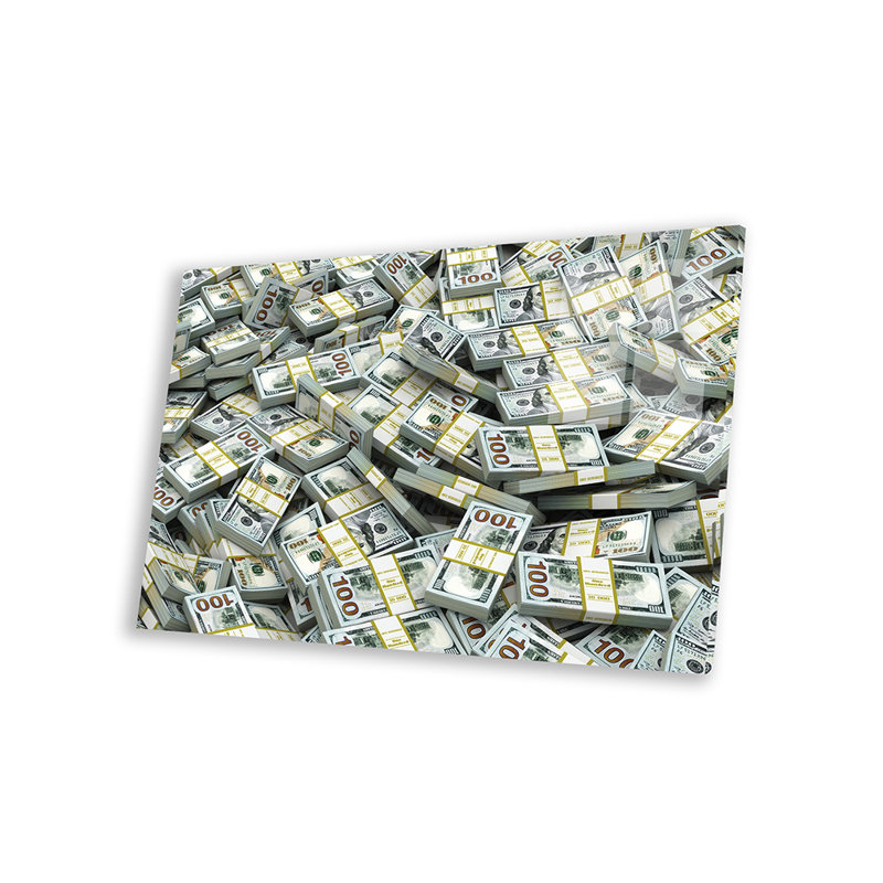 Packs de dollars fond. Beaucoup d'argent. - Peinture sans cadre