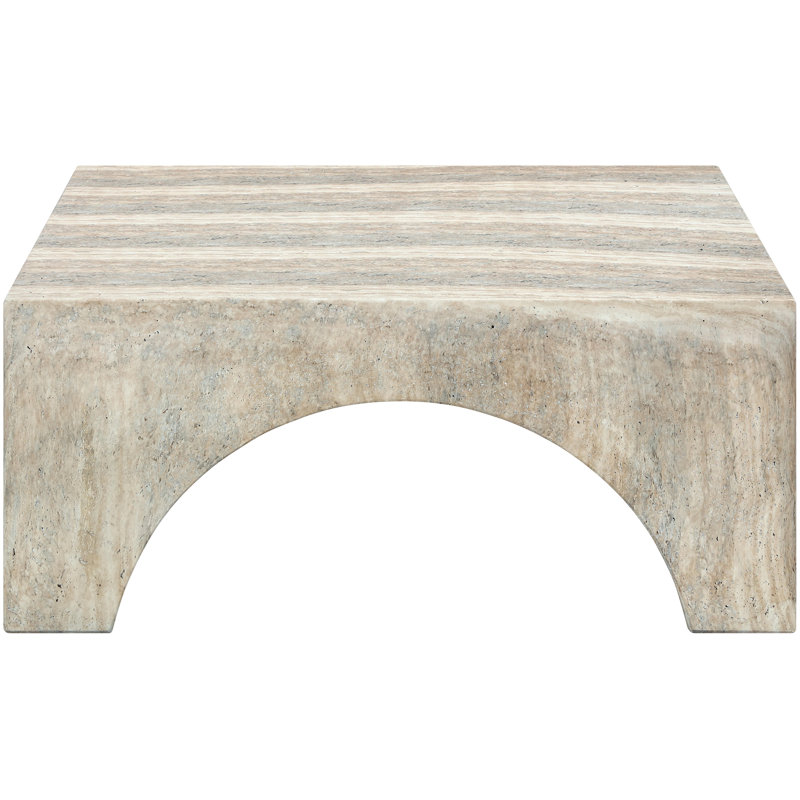 Table basse d'extérieur Hughley, Travertin