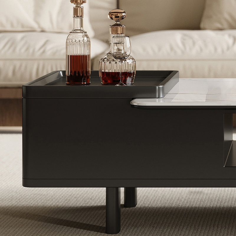 Microcrystalline stone minimalist coffee table