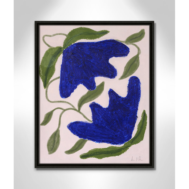 «Colette Blue Anemones» par Camilla Bergqvist, H 21,5 po x l 17,5 po, Espresso
