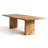 Nut-brown Rectangular Solid Wood Dining Table-1829412269